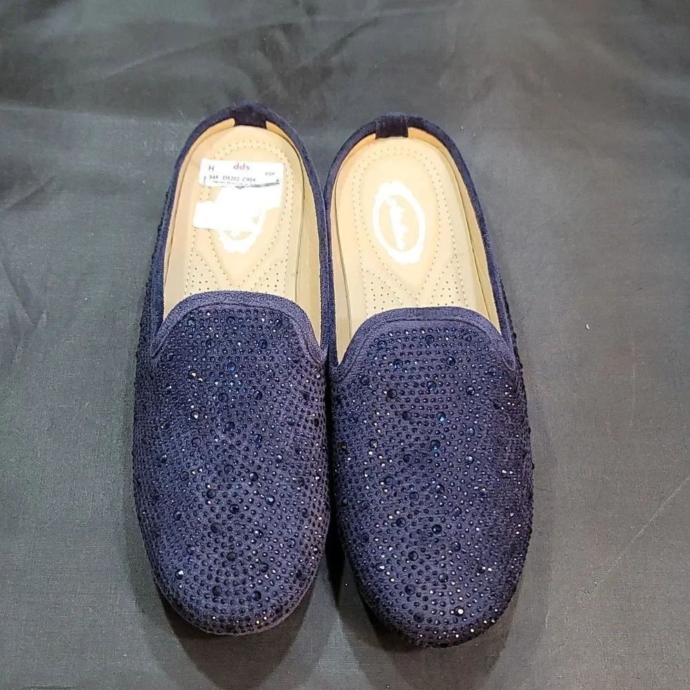 BRAND NEW ATALINA JEWEL STUDDED SLIP-ONโROUND-TOE WOMEN'S MULES
